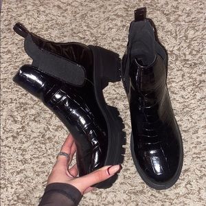 Black fashion booties
